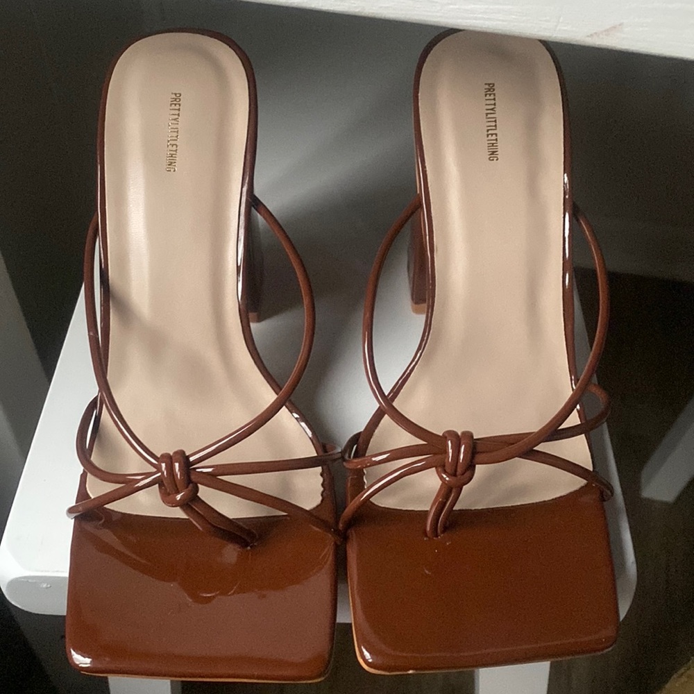 PrettyLittleThing brown heels